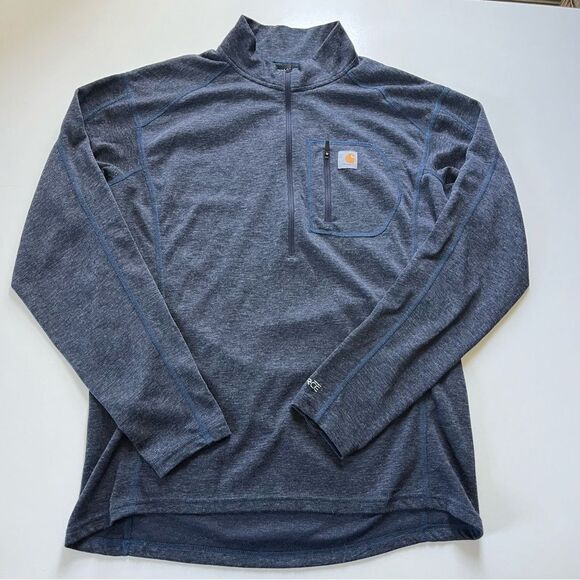 Carhartt Men's Force Midweight Synthetic-Wool Blend Base Layer Quarter-Zip Large - Picture 8 of 9